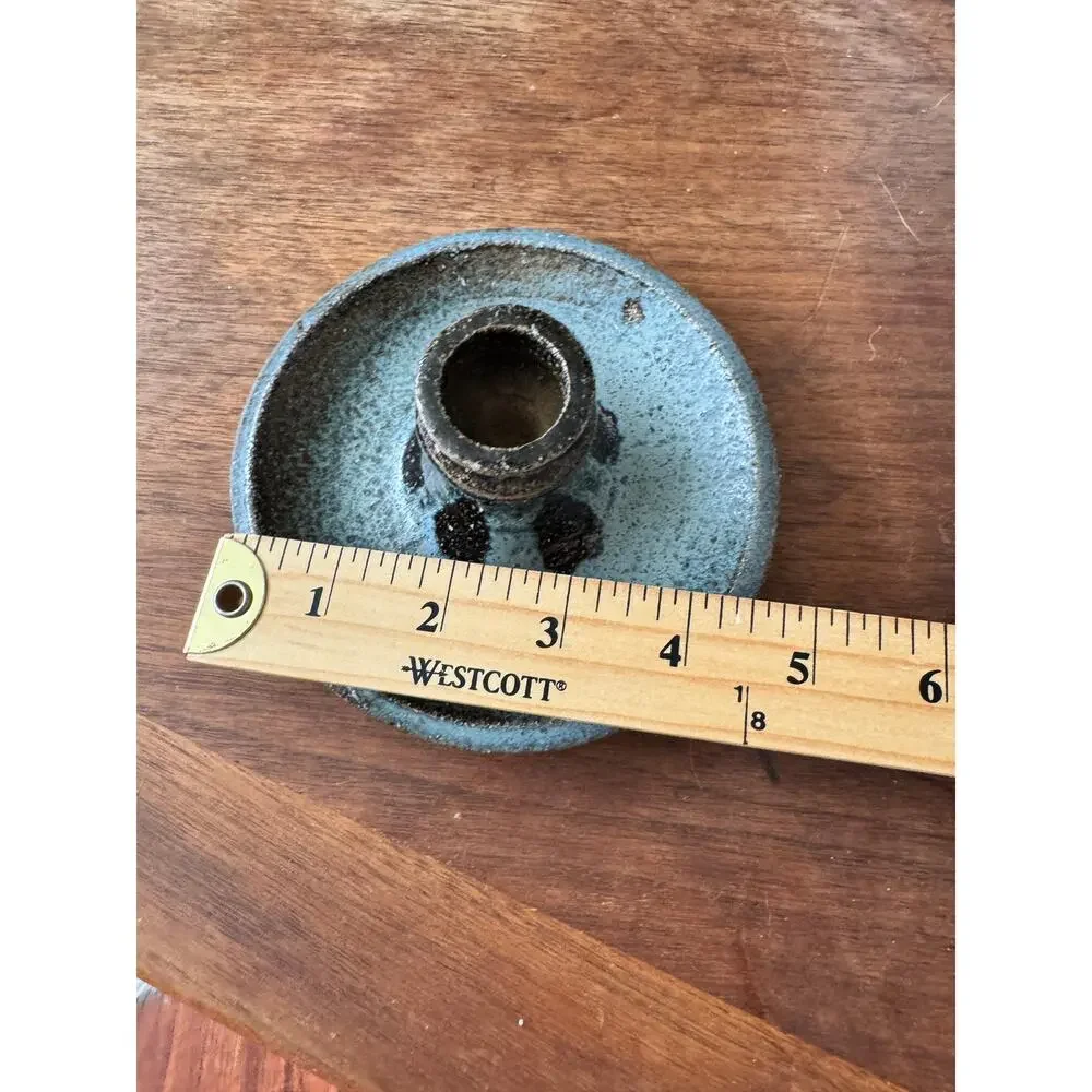 Handcrafted Ceramic Candlestick Holder Mid Century